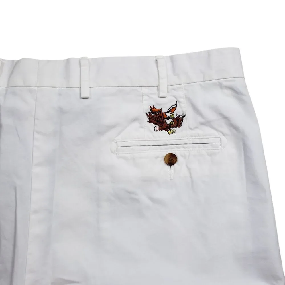 Peter Millar White Flat Front Men’s Shorts